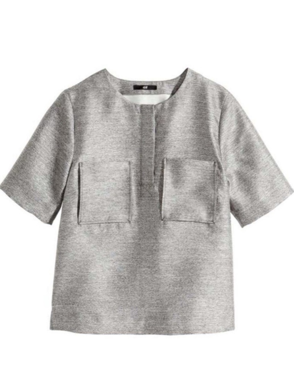 H&M Gray Structured Button Down Shirt